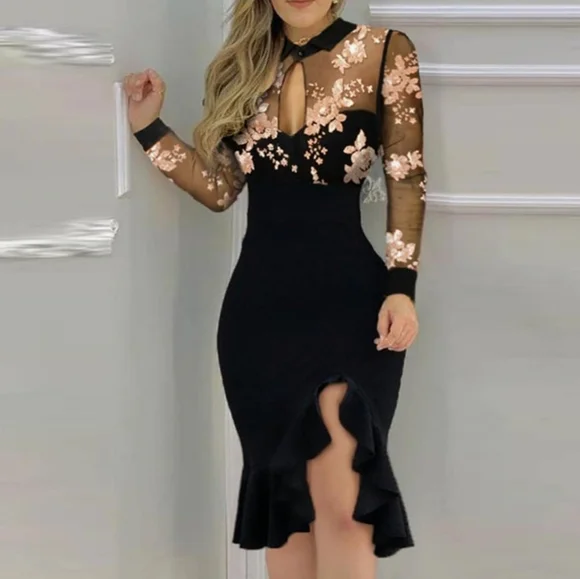 bodycon dress chic me Nova Chic Ringed Bodycon Dress – Charlotte & Me main image 0